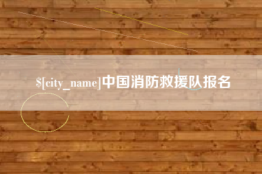 仁怀中国消防救援队报名