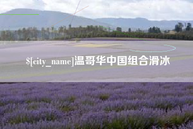 仁怀温哥华中国组合滑冰
