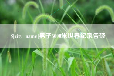 仁怀男子5000米世界纪录告破