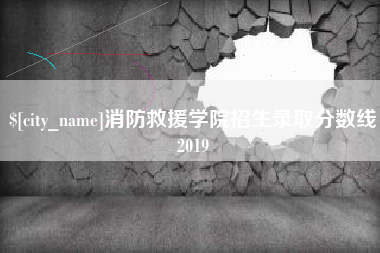 仁怀消防救援学院招生录取分数线2019