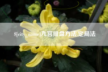 仁怀九宫排盘方法,定局法