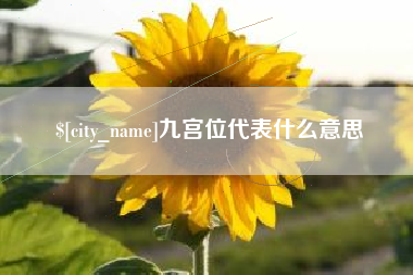 仁怀九宫位代表什么意思