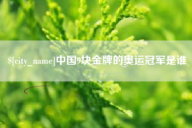 仁怀中国9块金牌的奥运冠军是谁