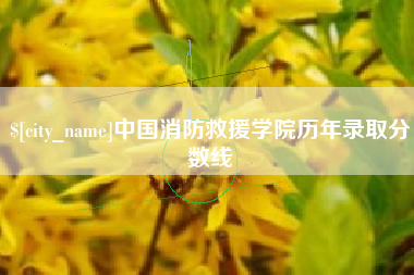 仁怀中国消防救援学院历年录取分数线