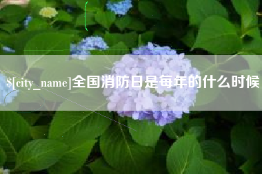 仁怀全国消防日是每年的什么时候