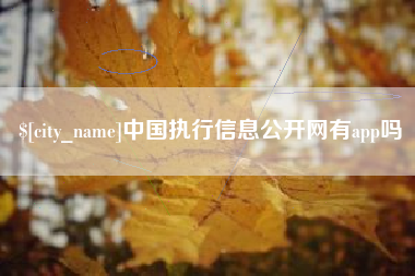 仁怀中国执行信息公开网有app吗