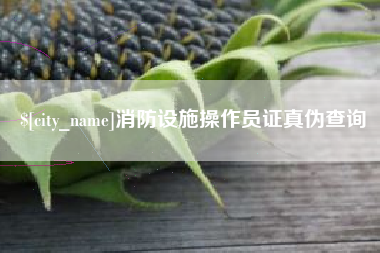 仁怀消防设施操作员证真伪查询