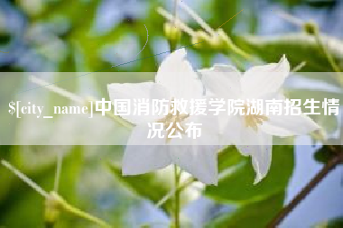 仁怀中国消防救援学院湖南招生情况公布