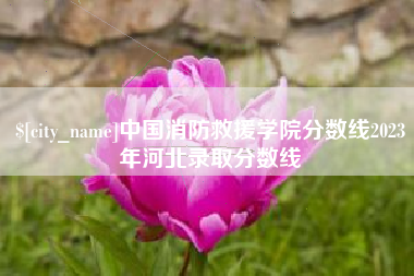 仁怀中国消防救援学院分数线2023年河北录取分数线