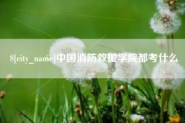 仁怀中国消防救援学院都考什么