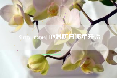 仁怀119消防日哪年开始