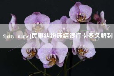 仁怀民事纠纷冻结银行卡多久解封