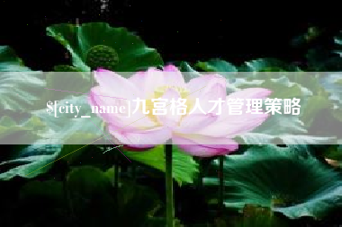 仁怀九宫格人才管理策略